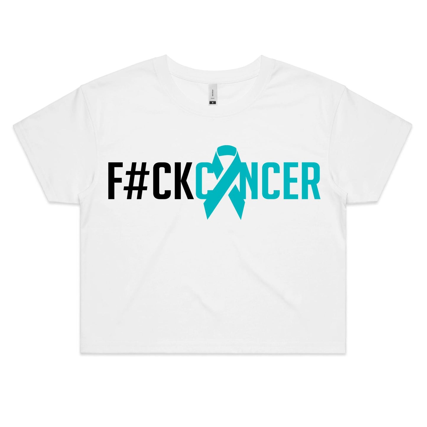F#CK Ovarian Cancer Womens Crop Tee