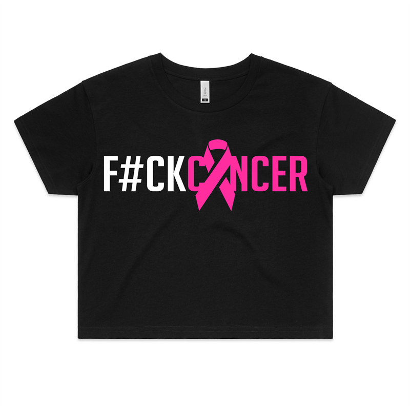 F#CK Breast Cancer Womens Crop Tee