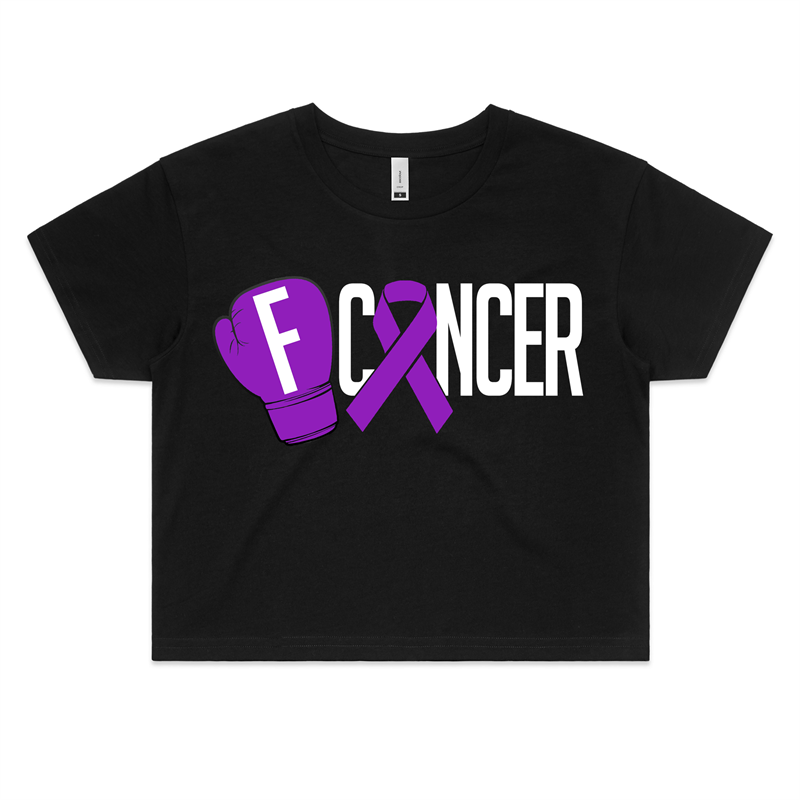 Pancreatic Cancer Womens Crop Tee