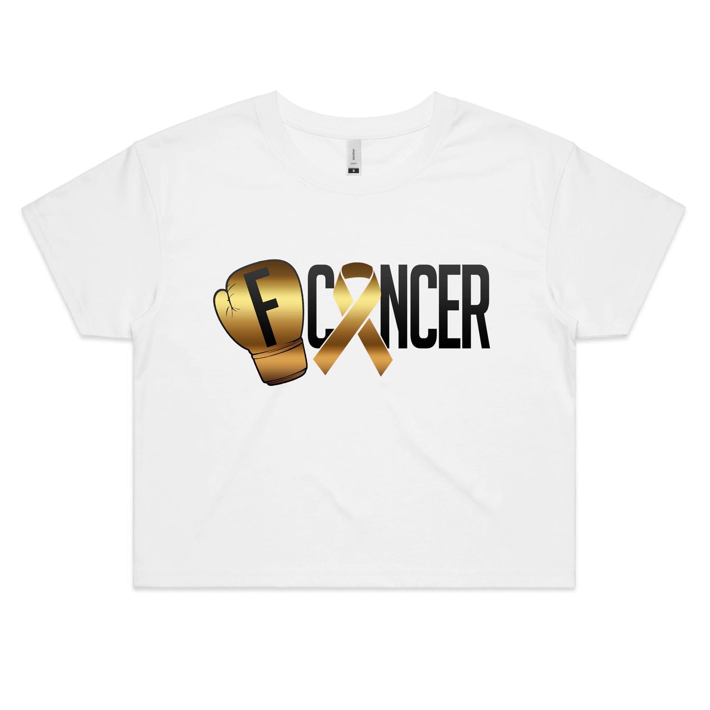 Childhood Cancer Womens Crop Tee