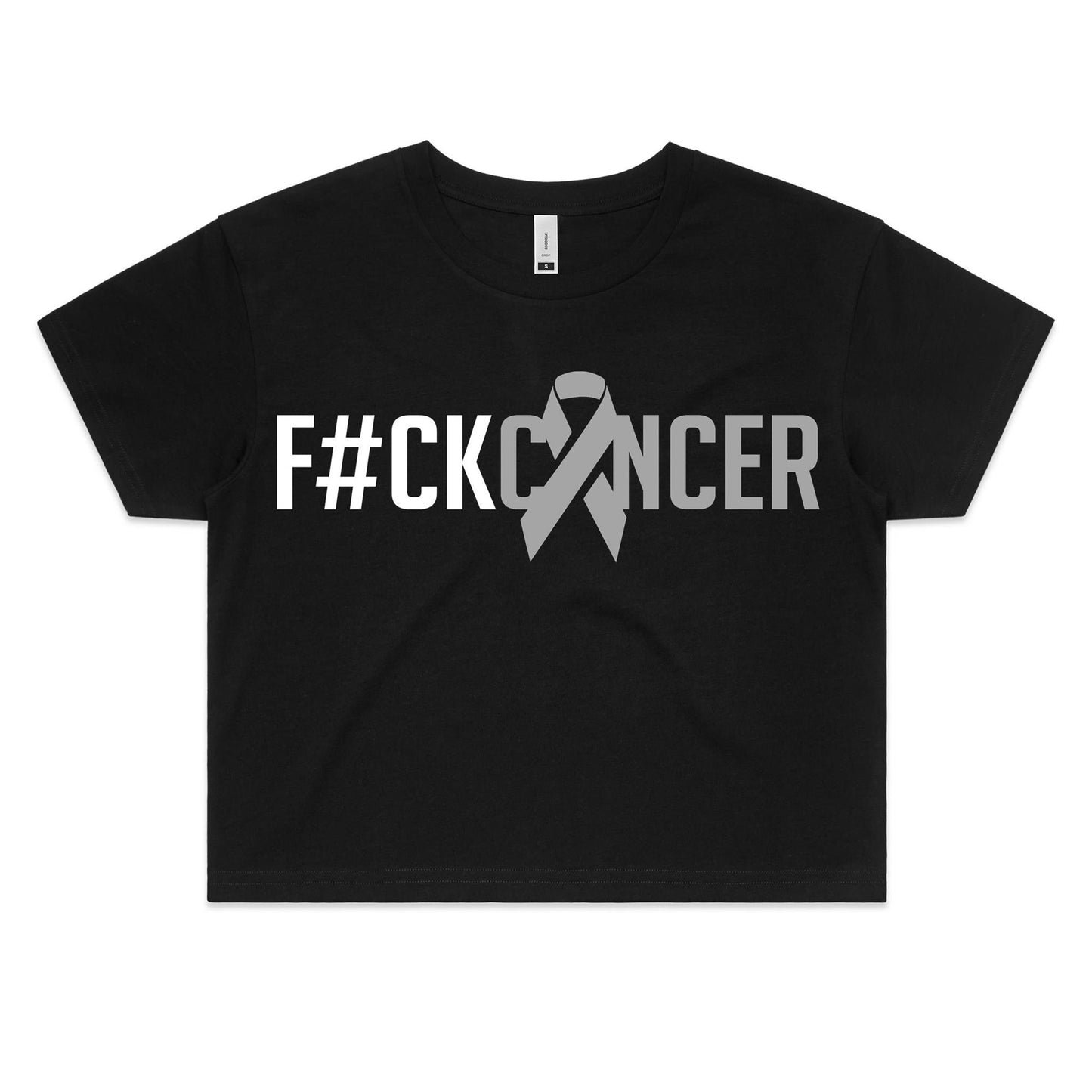 F#CK Brain Cancer Womens Crop Tee