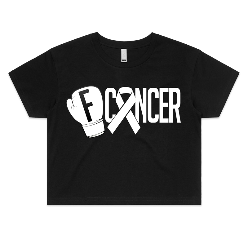 Lung Cancer Womens Crop Tee