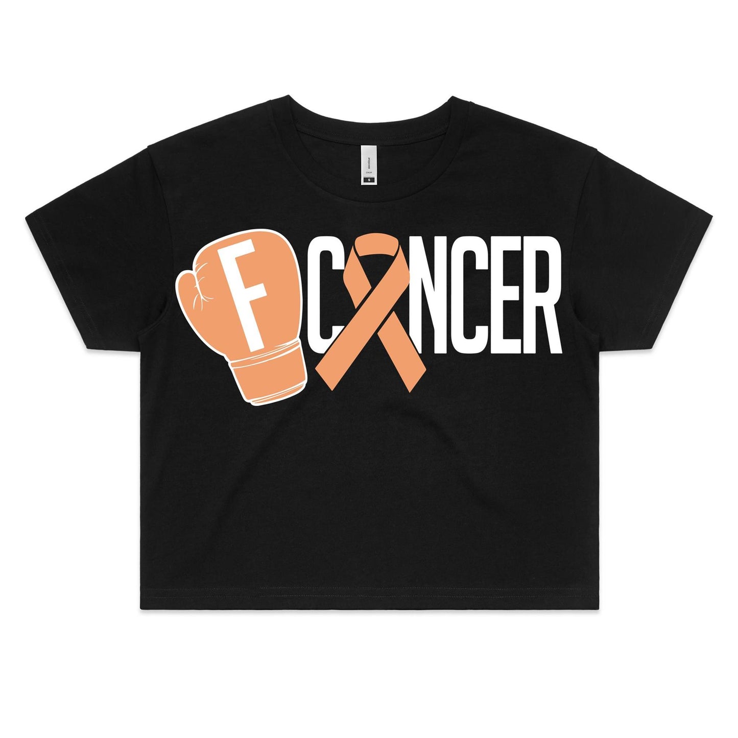 Uterine Cancer Womens Crop Tee