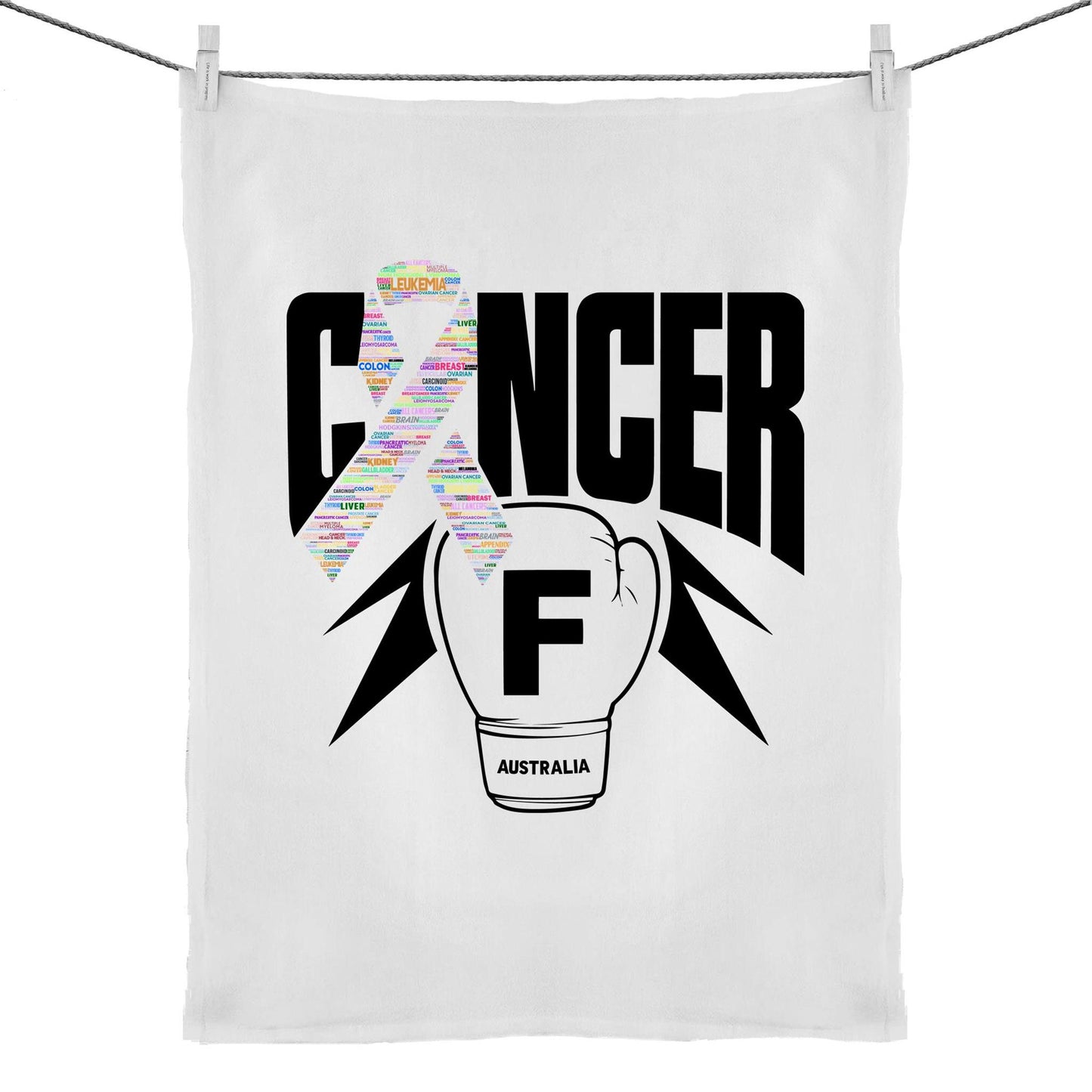 FCancerAus Tea Towel