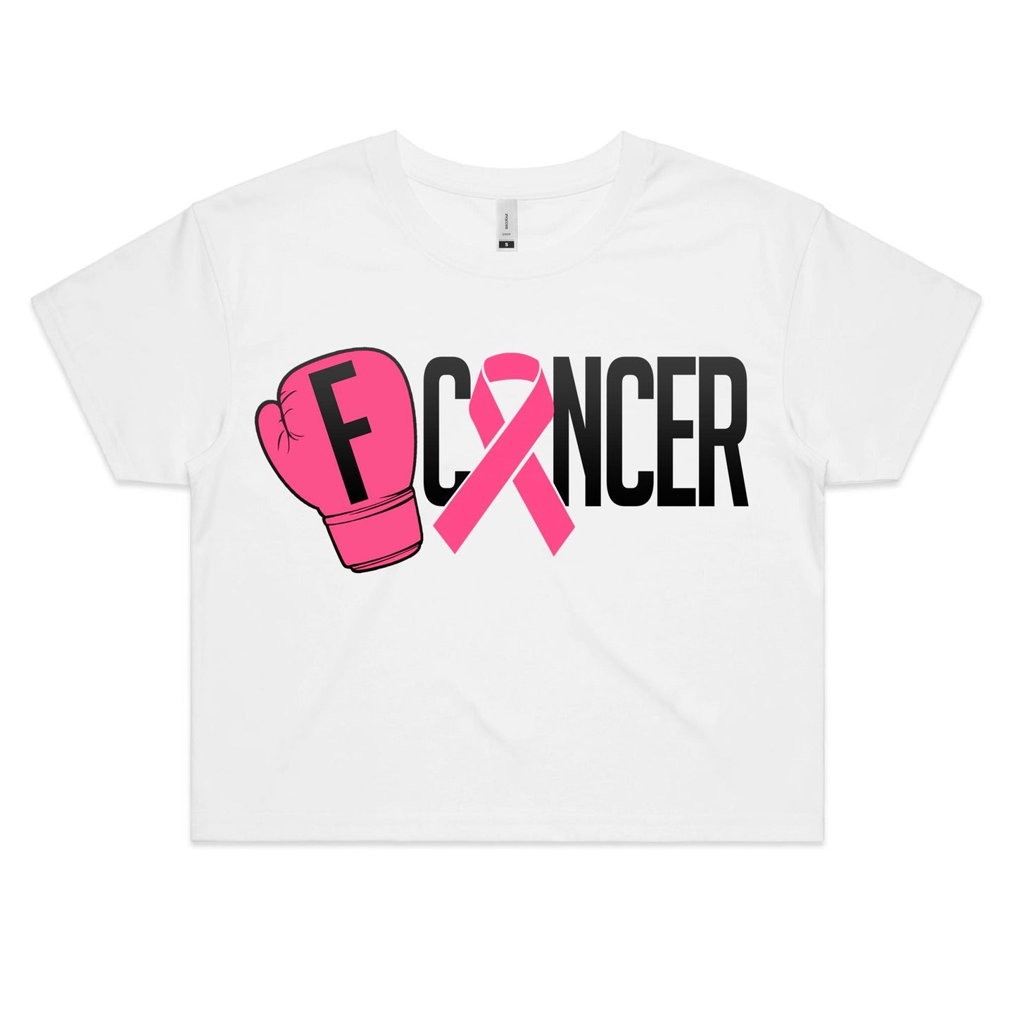 Breast Cancer Womens Crop Tee