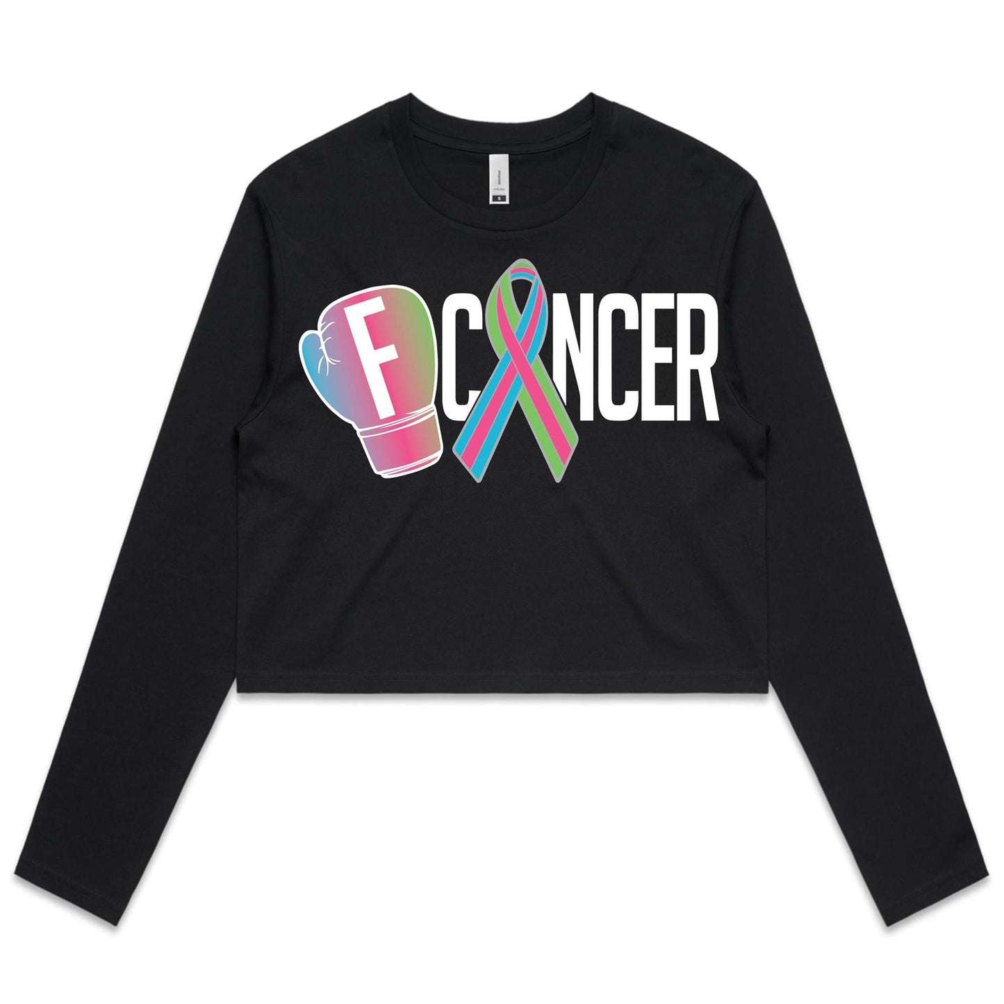 Metastatic Breast Cancer Women's Long Sleeve Crop Tee