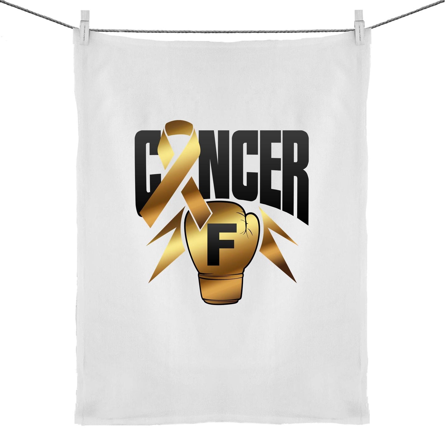 Childhood Cancer Tea Towel