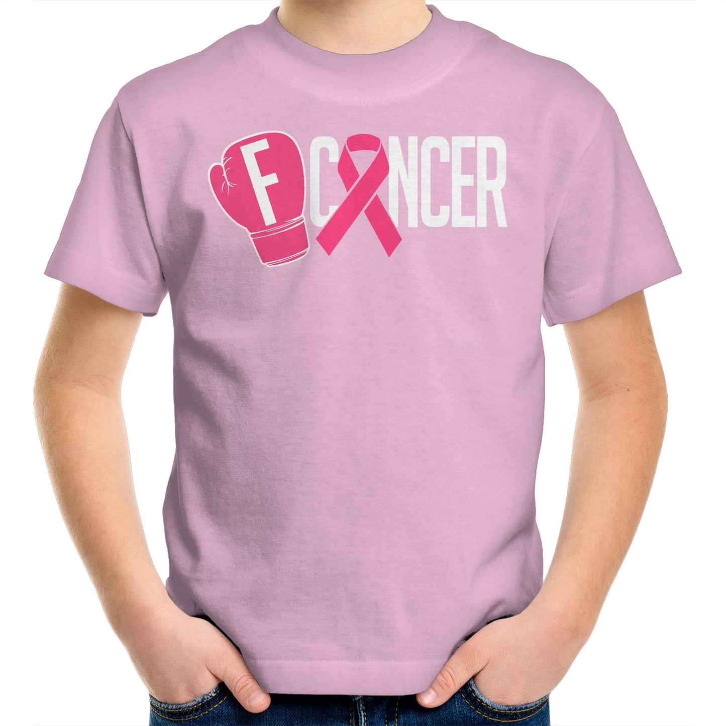 Breast Cancer Kids Youth Crew T-Shirt