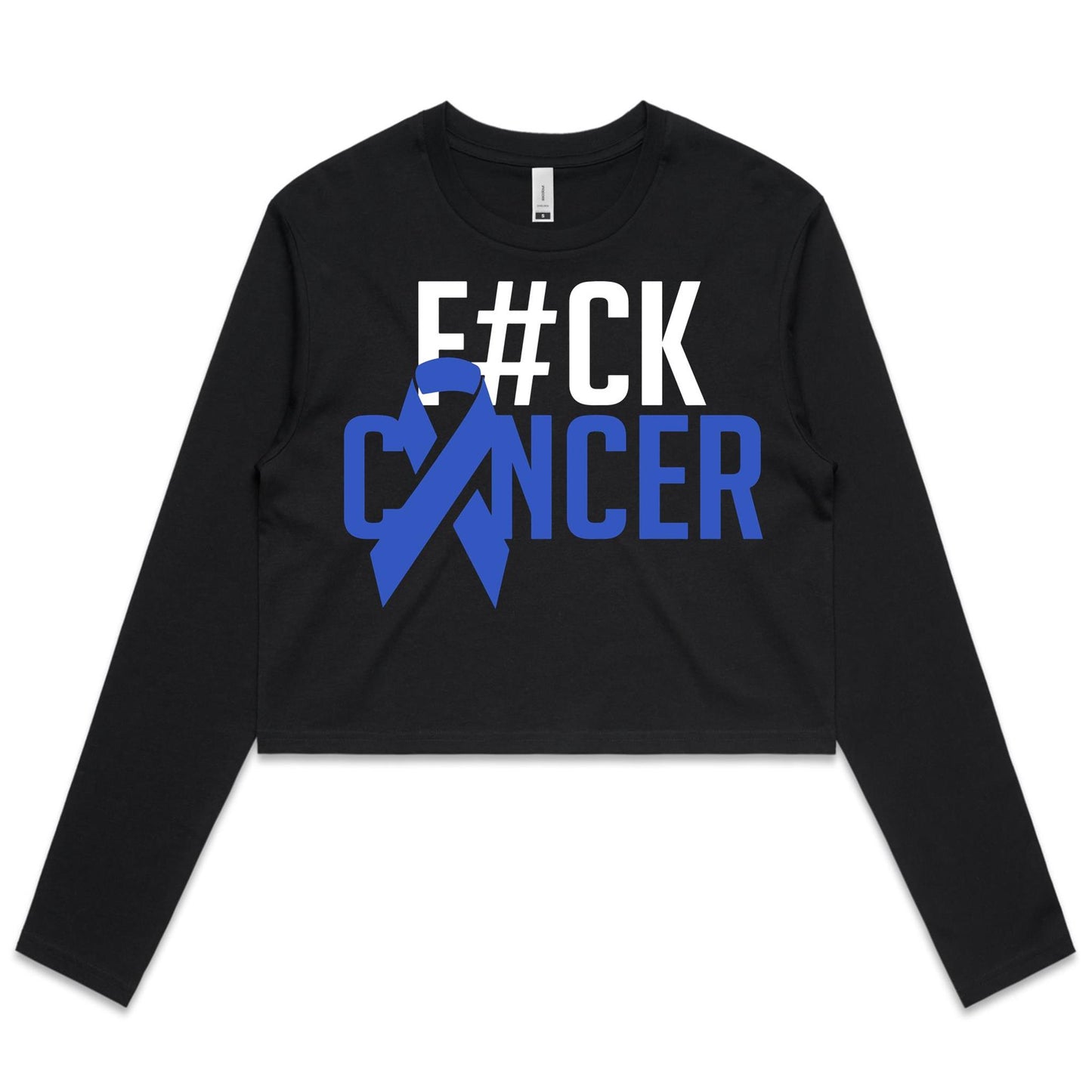 F#CK Bowel Cancer Women's Long Sleeve Crop Tee