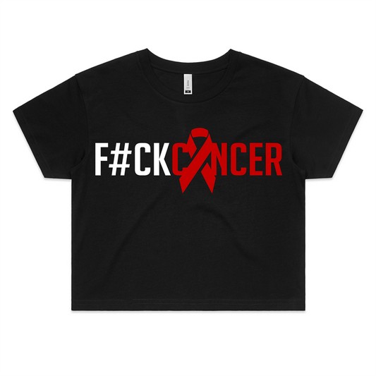 F#CK Cancer Womens Crop Tee