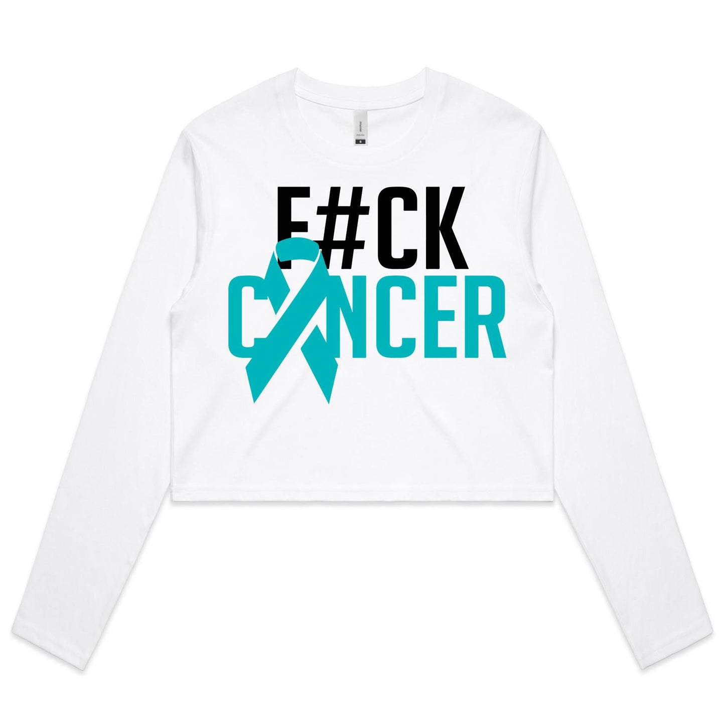 F#CK Ovarian Women's Long Sleeve Crop Tee