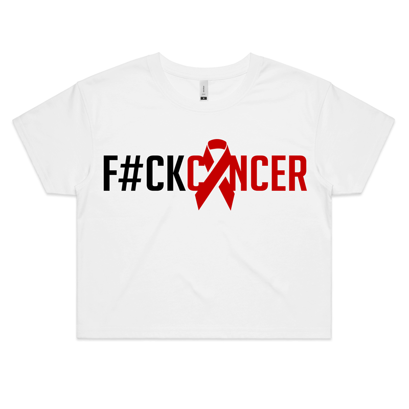F#CK Cancer Womens Crop Tee