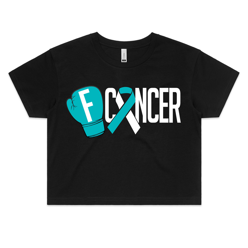 Cervical Cancer Womens Crop Tee