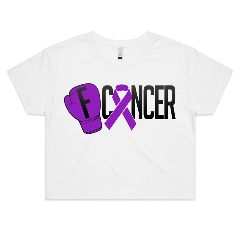 Pancreatic Cancer Womens Crop Tee