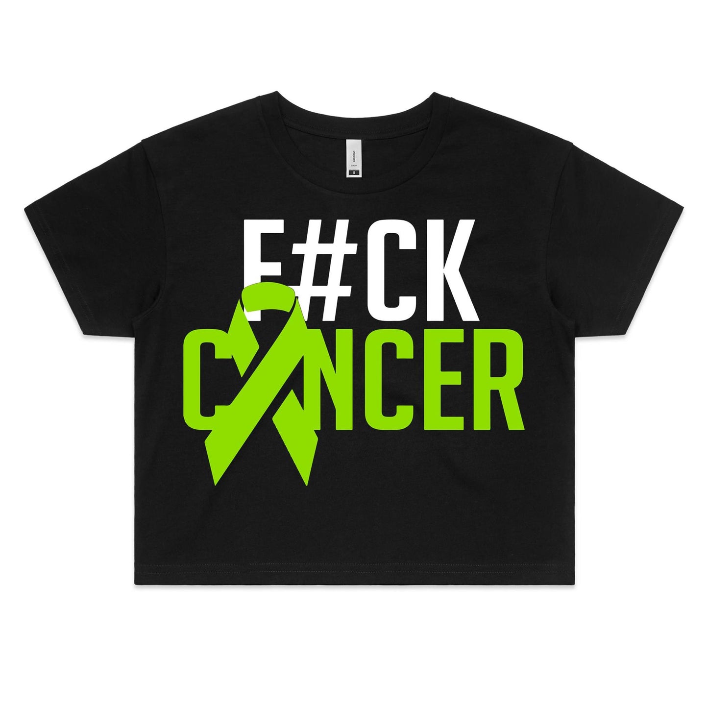 F#CK Lymphoma Women's Crop Tee (Alt-Print)