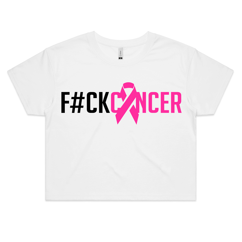 F#CK Breast Cancer Womens Crop Tee