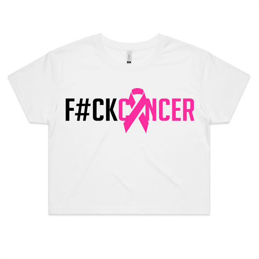 F#CK Breast Cancer Womens Crop Tee