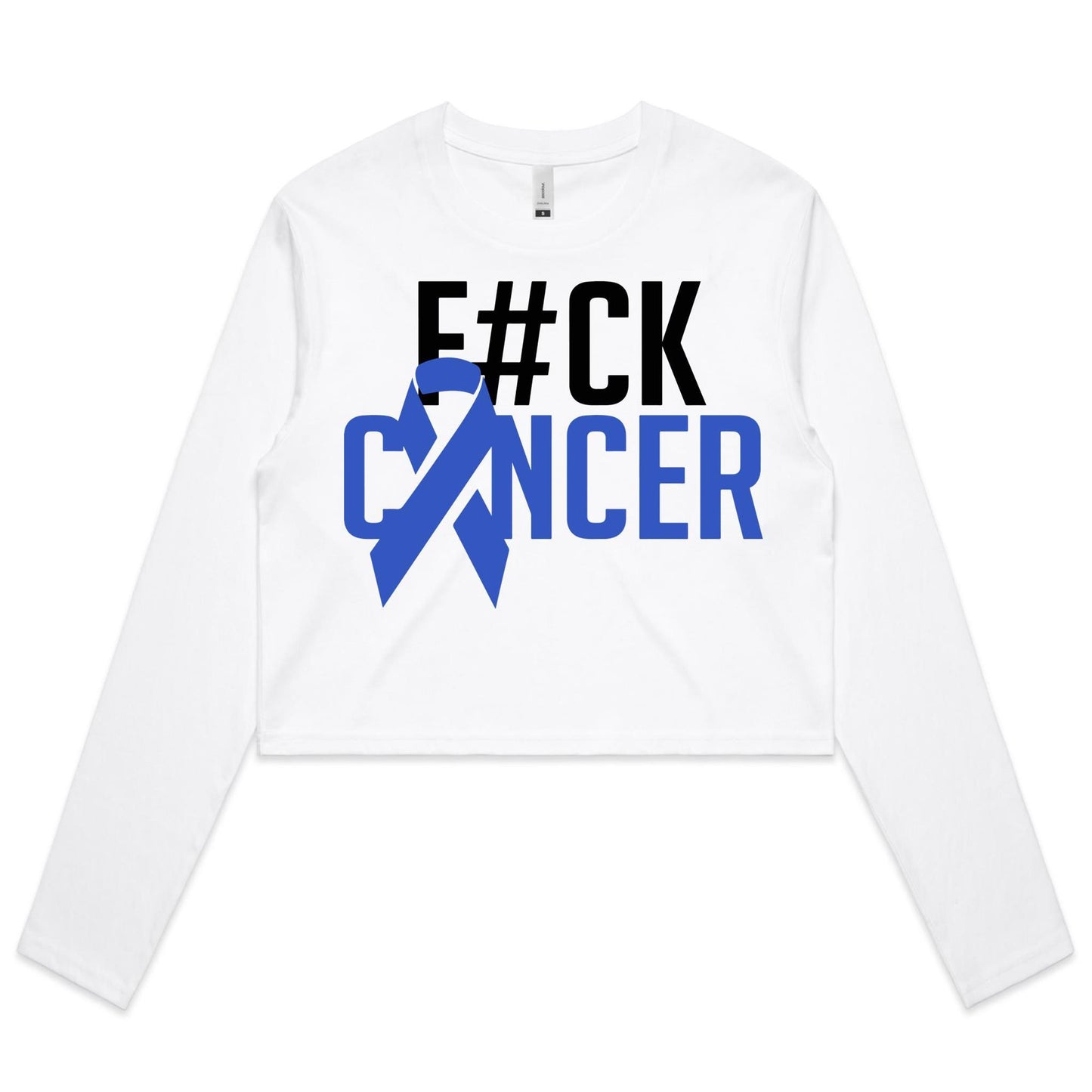 F#CK Bowel Cancer Women's Long Sleeve Crop Tee