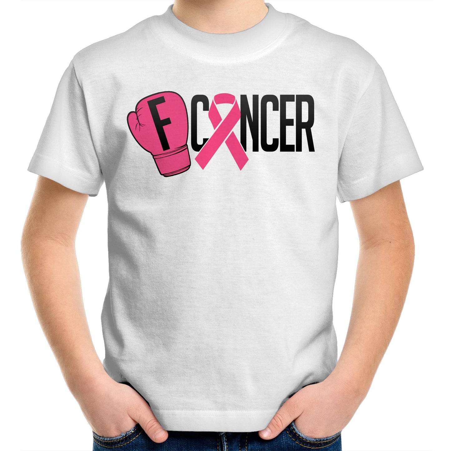 Breast Cancer Kids Youth Crew T-Shirt
