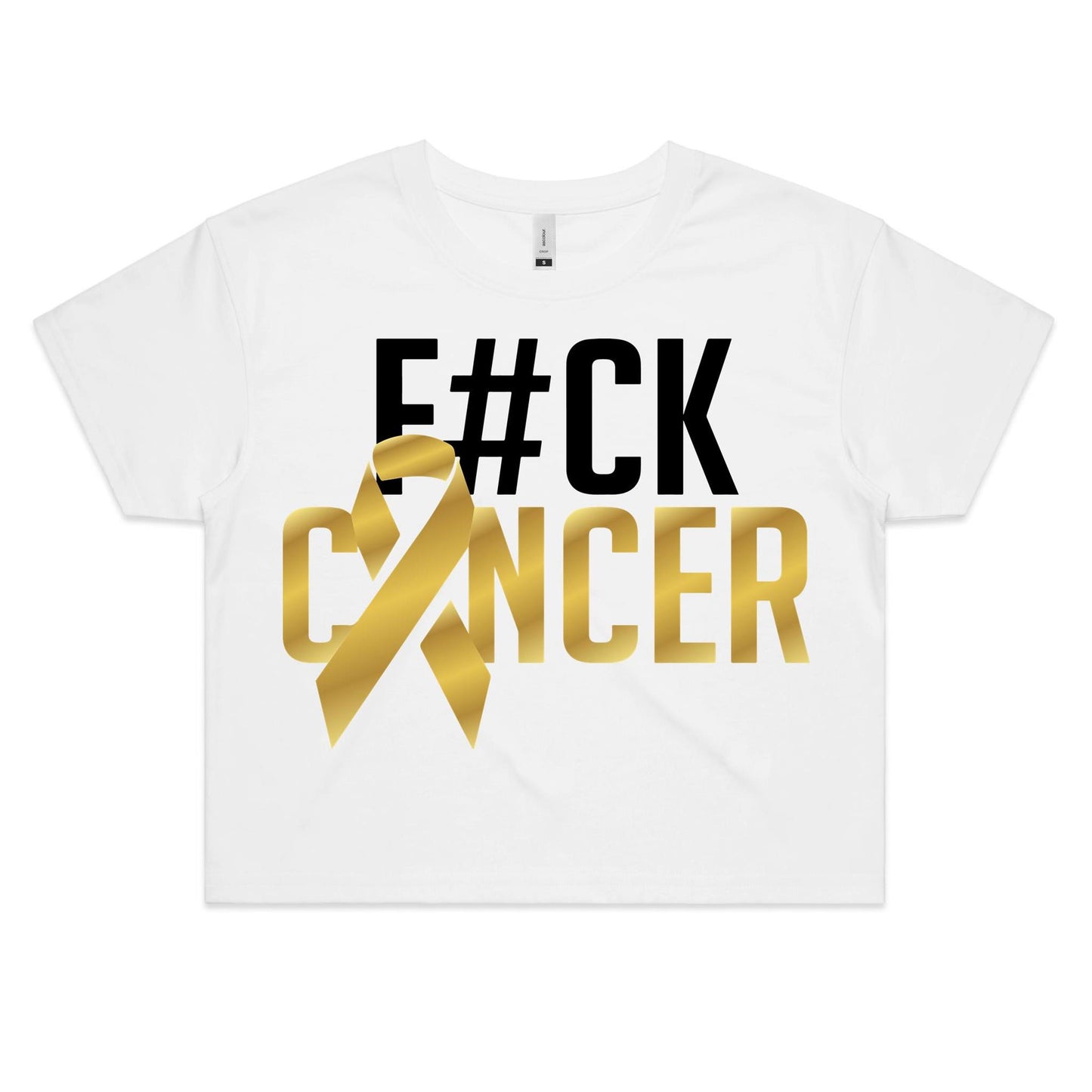 F#CK Childhood Cancer Women's Crop Tee