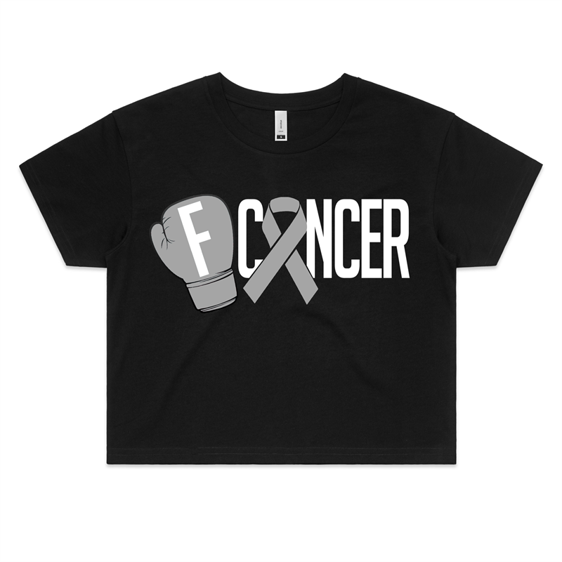 Brain Cancer Womens Crop Tee