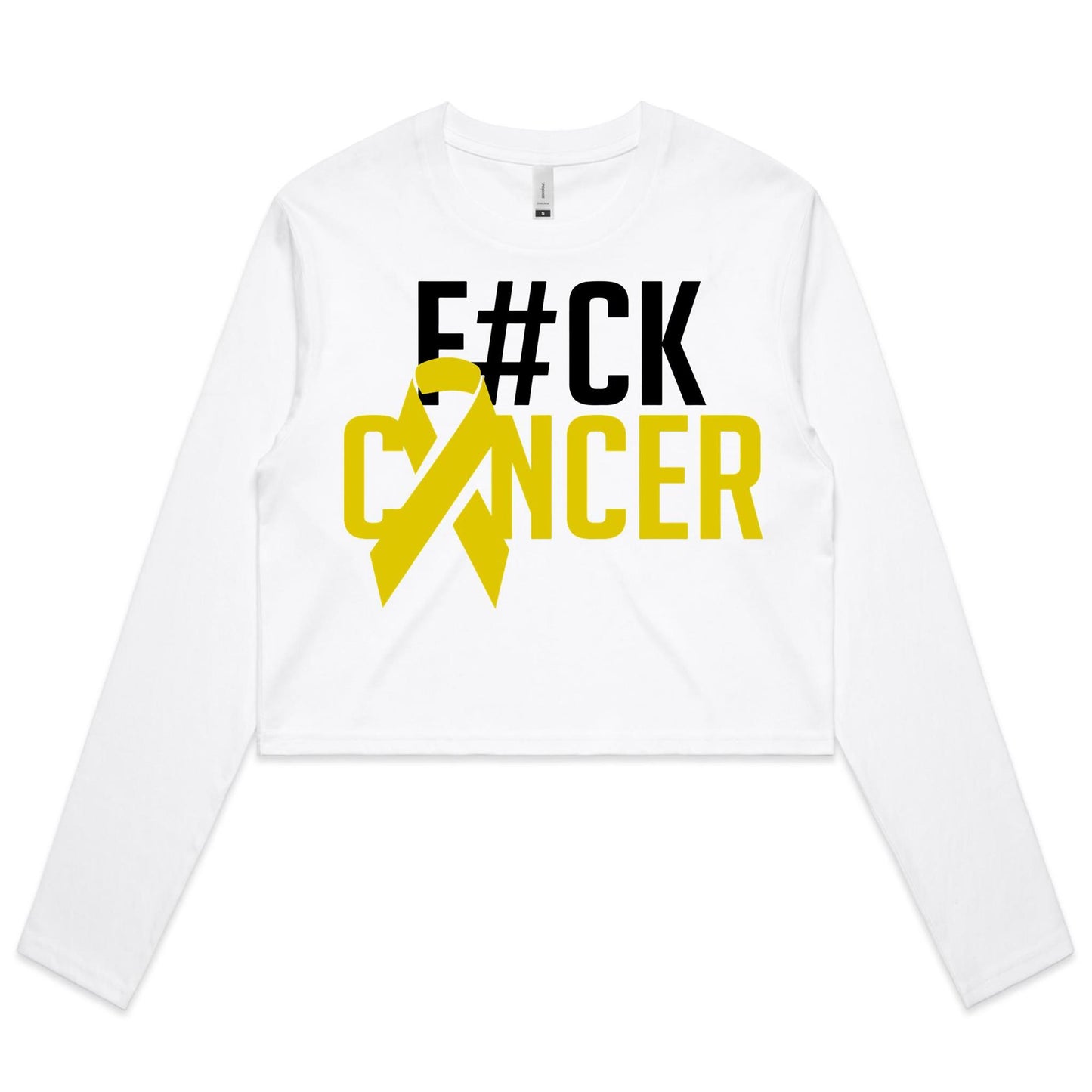 F#CK Sarcoma Womens Long Sleeve Crop Tee