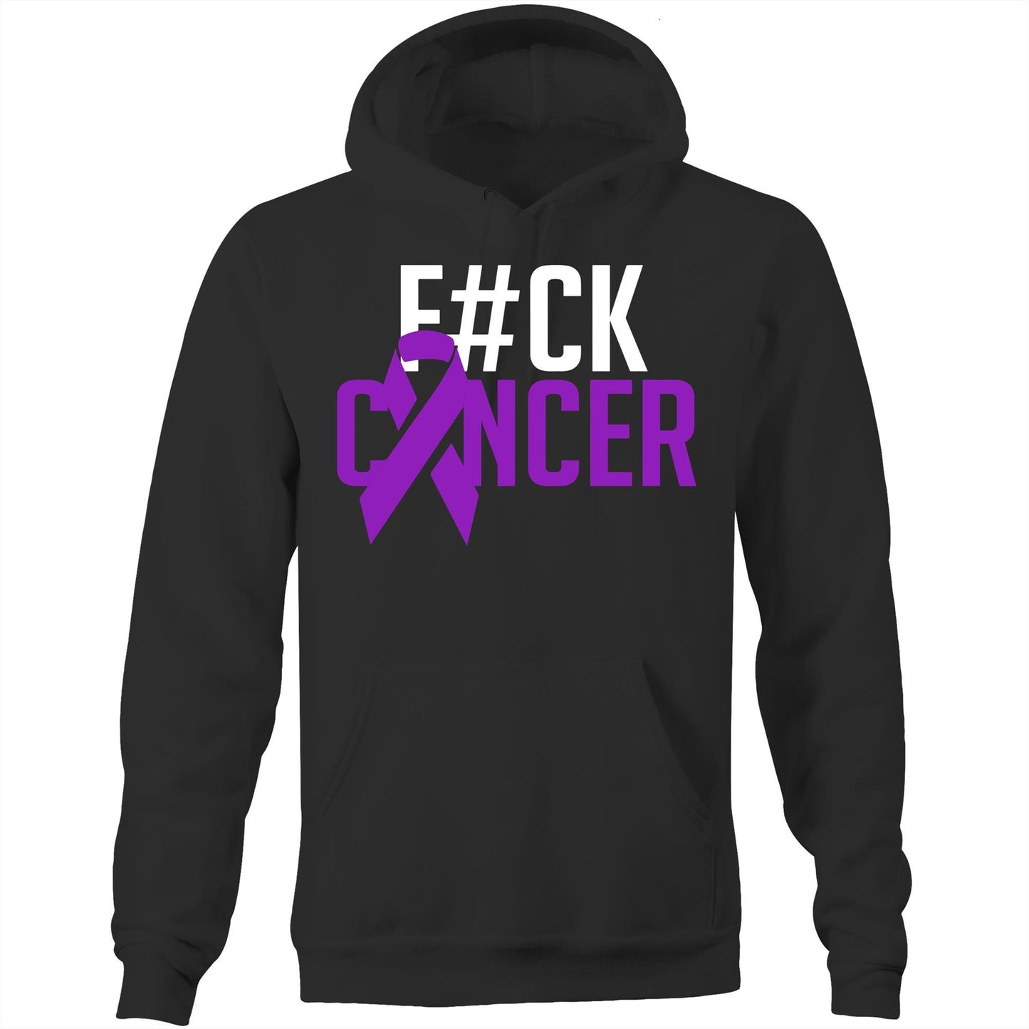 F#CK Pancreatic Cancer Pocket Hoodie (Alt-Print)