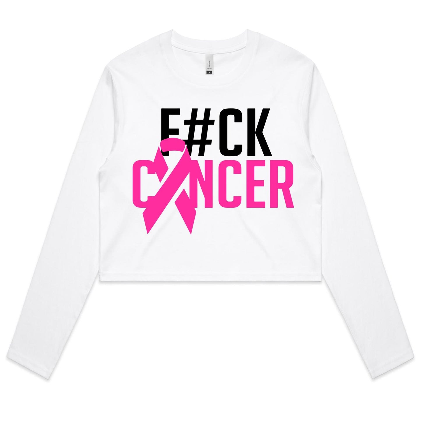 F#CK Breast Cancer Long Sleeve Crop Tee
