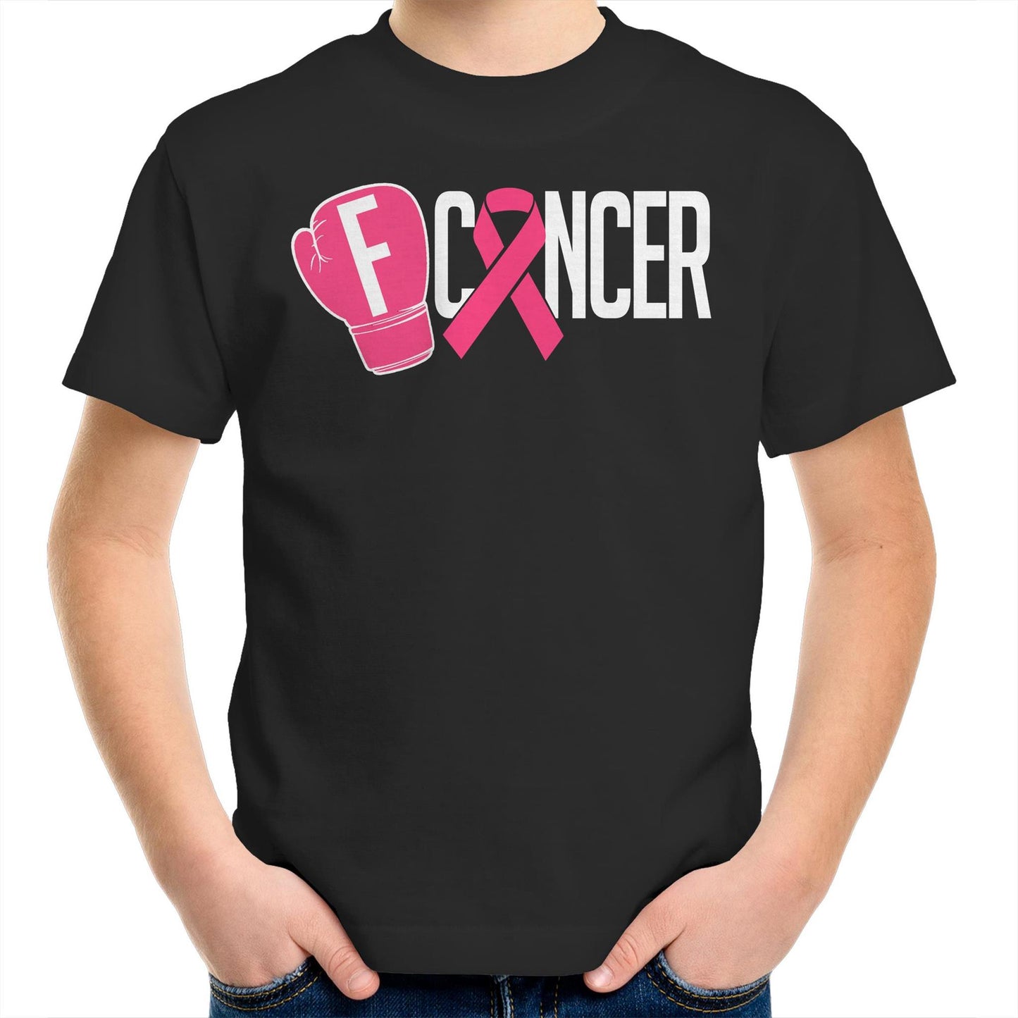Breast Cancer Kids Youth Crew T-Shirt
