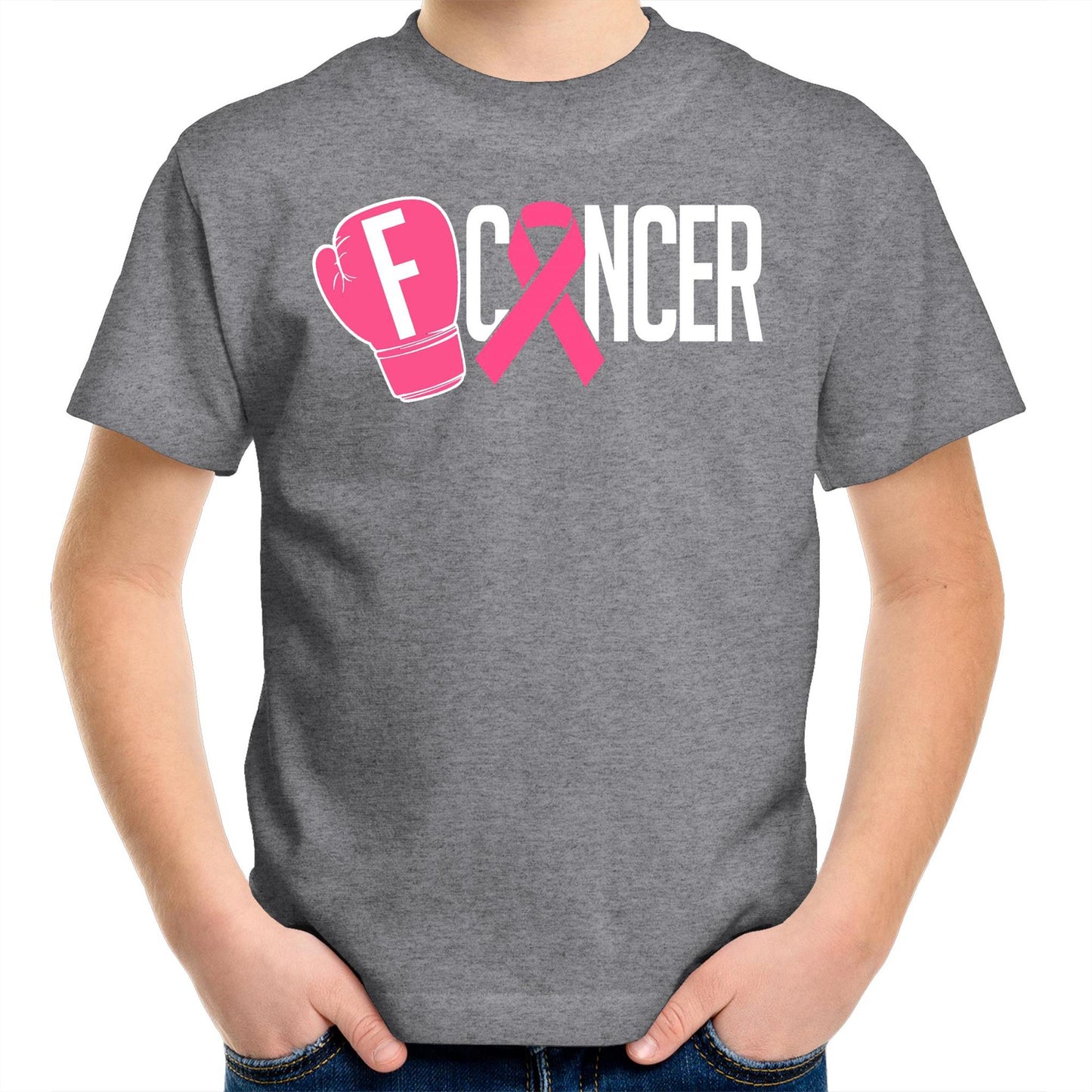 Breast Cancer Kids Youth Crew T-Shirt