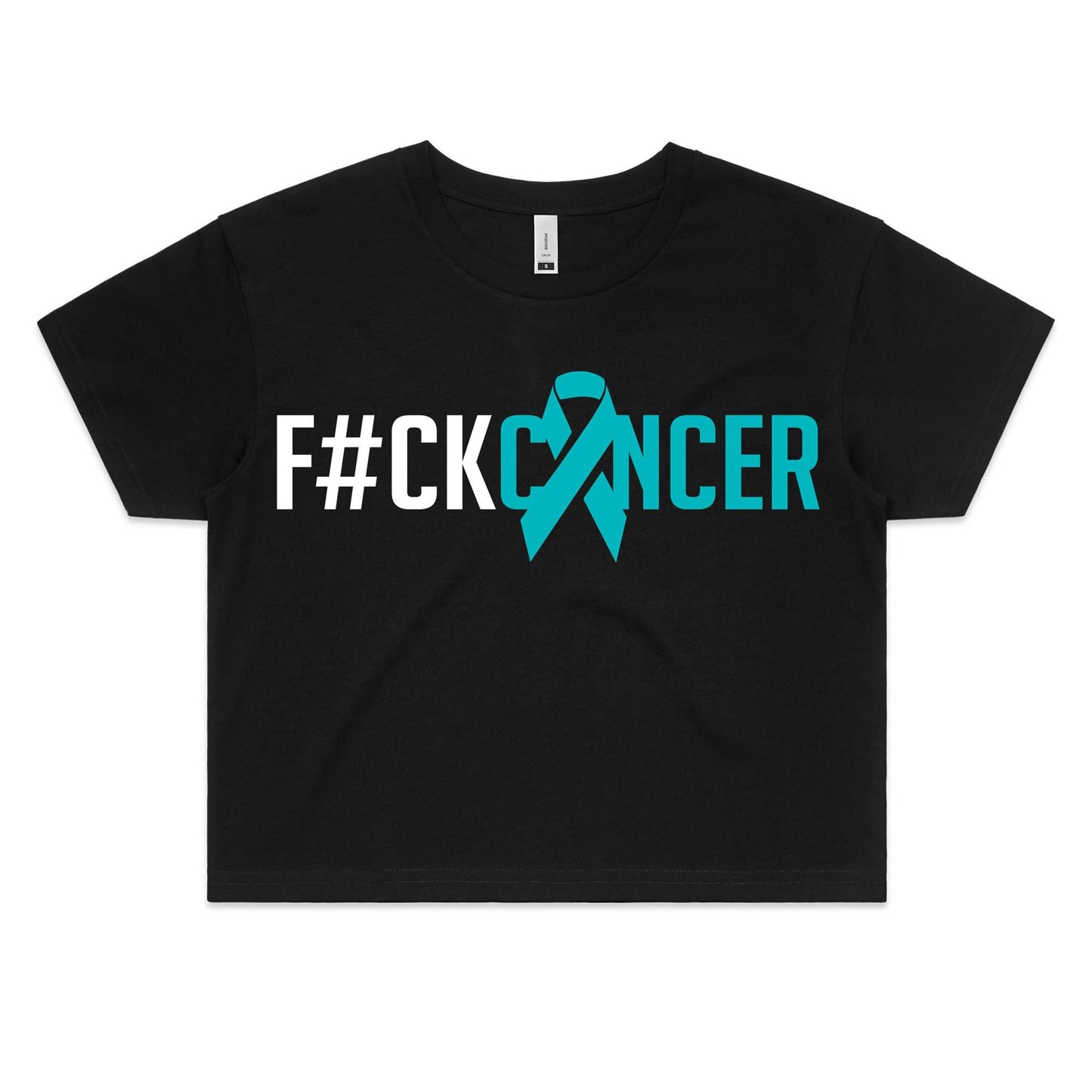 F#CK Ovarian Cancer Womens Crop Tee