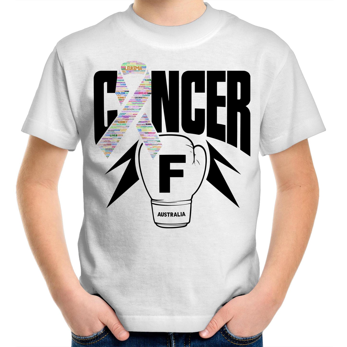 FCancerAus Youth Crew T-Shirt